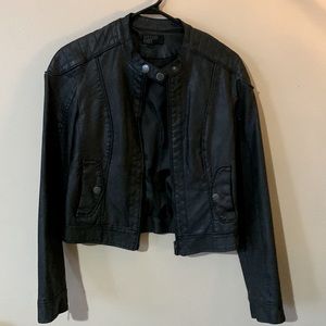 Black Leather Jacket XS Women